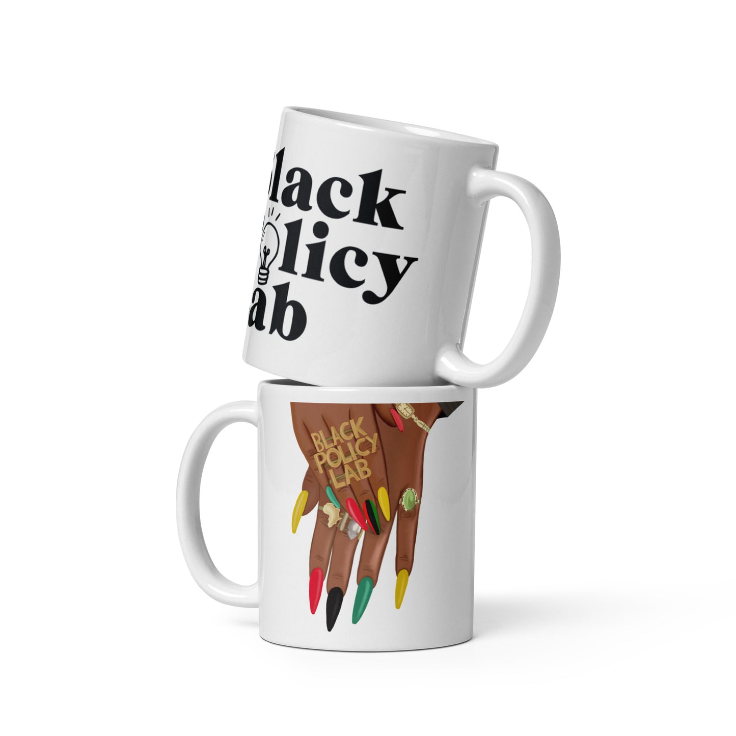Black Policy Lab Nails Mug